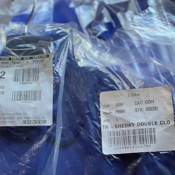 NWT JCrew 2 4 Double Cloth Metro Wool Coat THINSULATE Royal Blue Lady Day - Picture 9 of 11